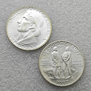 Pièces de monnaie commémoratives UNC 1934-1938 des États-Unis, demi-dollar du bicentenaire de Boone, cadeaux, décoration de la maison - Product Image 3
