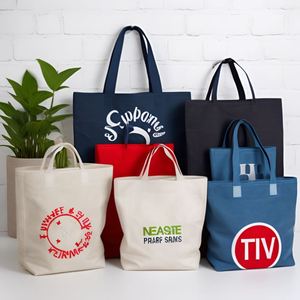 Low MOQ Reusable Customised Gift Shoulder <b>Canvas</b> Cotton <b>Bag</b> Beach Promotional Shopping Tote <b>Bag</b> With Logo - Product Image 1