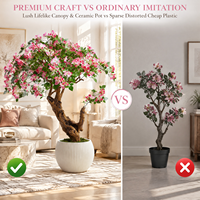 Pohon Bunga Bougainvillea Buatan dari Fiber Glass 1,4m Dekorasi Taman Elegan untuk Dalam Ruangan