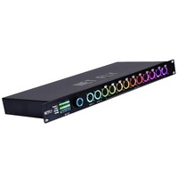 Amplificateur de signal DMX512 intelligent professionnel 4 entrées 10 sorties, amplificateur DMX RDM, répartiteur DMX 8 voies pour éclairage de scène