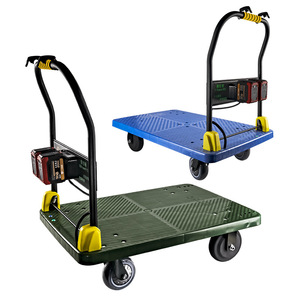 Chariots à main silencieux pour entrepôt, chariots de manutention, chariots de transport de marchandises, chariots de transport logistique, chariots à plateforme électriques - Product Image 5