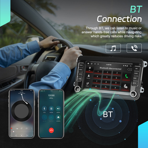 Podofo 2 Din Android Car Audio 7 ''6 + 128GB pour VW/Volkswagen/Seat/Passat/Golf/Polo Car Radio CarPlay Android Auto GPS Navigation - Product Image 3