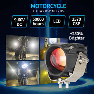 Phare de moto LED avec moteur Angel Eye Lumière auxiliaire 20W Super Bright Spotlight Fog Light Bicycle Lamp Accessories - Product Image 5