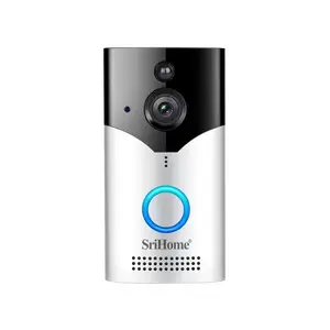 SriHome WIFI 4MP Smart Video Timbre Cámara de seguridad inalámbrica Monitor de hogar Visión nocturna Intercomunicador Puerta Teléfono Timbre inteligente