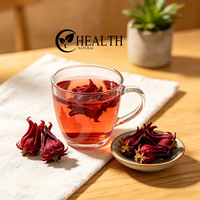 Fleur d'hibiscus séchée naturelle, thé de roselle, fleur entière, tisane, matière première