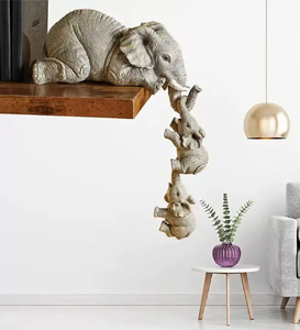 Figurine d'éléphant en résine Offre Spéciale Anime Style intérieur décor à la maison ornement pour étagère modèle Animal peinture Technique Statut - Product Image 6