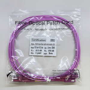 Cable de Fibra Óptica Multimodo de 10 Gbps, Cable de Conexión Dúplex de 3 Metros, Cable de Conexión de Fibra LSZH OM4, Compatible con Transceptor SFP MMF - Product Image 4