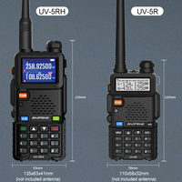 Baofeng UV-5RH, radio bidirectionnelle VHF/UHF, puissance de sortie 5W, contrôle VOX, talkie-walkie portable, adapté aux sports de plein air