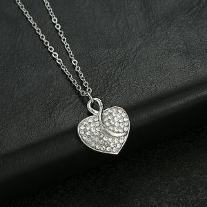 Custom Retro Personality <strong>Love</strong> Collarbone Chain Pendant Trend Fashion Stainless Steel Necklace <strong>Jewelry</strong> Women Main Material Silver - Product Image 5