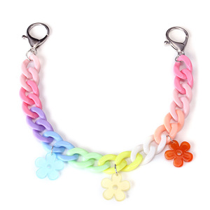 อุปกรณ์ตกแต่งกระเป๋าอะคริลิคสีสันสดใสพร้อมจี้รูปดอกไม้สำหรับใช้งานแบบลำลอง - Product Image 5