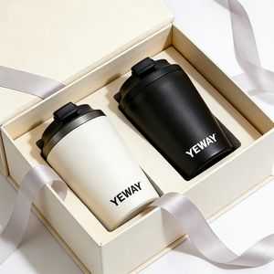 Taza de Café de Acero Inoxidable de Doble Pared, 12 oz, Aislada al Vacío, Apta para Lavavajillas, Esencial para la Oficina - Product Image 5