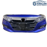 Para Honda Civic: Parachoques Completo con Rejilla, Ventilador, Radiador, Faros Antiniebla, Faros LED, Sensor de Asistencia de Estacionamiento y Componentes Delanteros