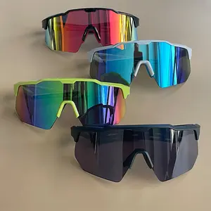 Lunettes de soleil de Sport unisexe, lunettes de soleil de Sport pour vélo, lunettes de soleil de cyclisme pour hommes et femmes Uv400 Tr90