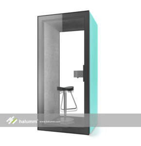 Cabina Telefónica Prefabricada Hicube Moderna con Estructura <span class=keywords><strong>de</strong></span> Acero y Puerta <span class=keywords><strong>de</strong></span> Vidrio Doble, con Iluminación por Sensor, Insonorizada, para Oficina en Exteriores - Product Image 2