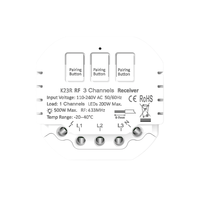 Fabricante 16A 100-240V RF433 Tuya WiFi/Zigbee/Malla Par de actuadores de 3 canales con interruptor cinético para control de iluminación