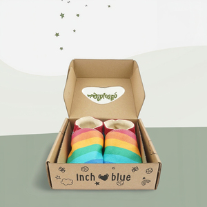 Prix de gros Boîte à chaussures pliante portable personnalisée avec fenêtre marron Kraft Mini emballage <span class=keywords><strong>vide</strong></span> de chaussures pour bébés et enfants Boîte-cadeau avec poignée - Product Image 2