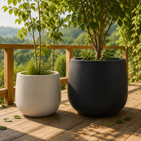 Grands pots en résine PE plastique épaisse, durable et légère, écologiques, pour jardin domestique, jardinières d'extérieur, design moderne, vente en gros