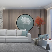 Bois marbré métallisé lin texture bambou charbon de bois panneau mural mur pvc panneau de marbre panneaux muraux décoratifs