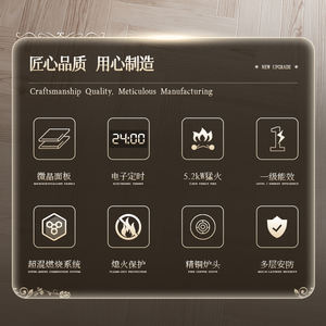 Cuisinière à <span class=keywords><strong>gaz</strong></span> microcristalline 4mm à double usage électrique avec brûleur <span class=keywords><strong>Domino</strong></span> pour comptoir Installation intégrée Compatible au <span class=keywords><strong>gaz</strong></span> LP - Product Image 2