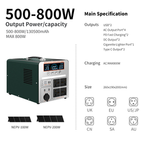Générateur solaire portable 630WH 500W 800W 1000W 2000W à vendre - Product Image 4