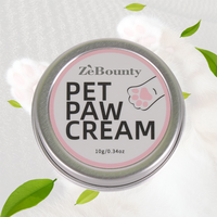 Crème pour pattes d'animaux ZeBounty hypoallergénique, écologique, avec logo personnalisé, à base d'extraits végétaux, hydratation intense, soin et réparation des griffes pour chiens et chats