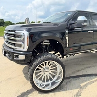 Grandes jantes forgées sur mesure 8x6.5 8x170 8x6.5 6x5.5 24x14 26x14 26x16 à déport profond pour Ford F-250 F-350 F-450 Chevy 2500 3500