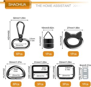Pcs Thickened Purse Hardware For Bag Making Swivel <b>Snap</b> <b>Hooks</b> Inch And Tri Glides Slide Buckles D Rings For Purse Rectangle Buck - Product Image 3