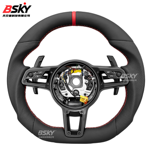 Für Porsche 981 996 991.1 911 <span class=keywords><strong>Boxer</strong></span> 887 Cayenne 958 Taycan 718 911 918 GT2 GT2RS GT3 GT3RS GT4 Perforiertes Leder-Lenkrad - Product Image 1