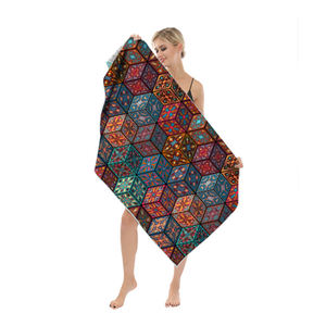 Serviette de plage en microfibre recyclée de haute qualité <span class=keywords><strong>avec</strong></span> fonction de séchage rapide résistant au sable Impression de logo personnalisé pour la serviette RePREVE de <span class=keywords><strong>voyage</strong></span> en salle de sport - Product Image 5