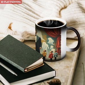 High Frosted <b>Ceramic</b> Mug 11oz Heat Sensitive Color Changing DIY <b>Cup</b> - Product Image 3