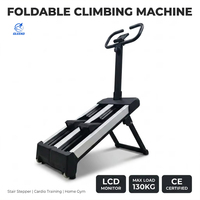 Steppeur d'escalade silencieux en acier robuste de 150 kg, pliable, avec 8 niveaux de résistance magnétique et 3 niveaux de pente pour usage domestique