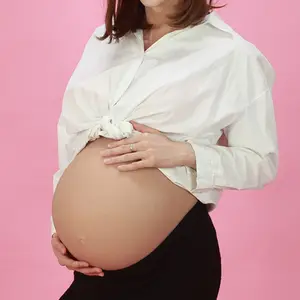 Искусственный силиконовый реквизит для беременных на 10 месяцев
