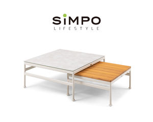 SIMPOLIFESTYLE Mobilier d'extérieur haut de gamme OLIVIA, chaise longue en corde, jardin, terrasse, hôtel, complexe hôtelier, aluminium, teck, tissu, canapé d'angle - Product Image 5