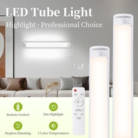 Tube lumineux LED en aluminium à télécommande haute luminosité SMD2835, éclairage intérieur, éclairage LED pour magasin, maison, bureau, école