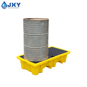 Pallet di Contenimento a 2 Tamburi (HDPE) per Acidi, Oli e Prodotti Chimici Pericolosi, Accessibile con Carrello Elevatore per Ambienti Industriali - Product Image 5