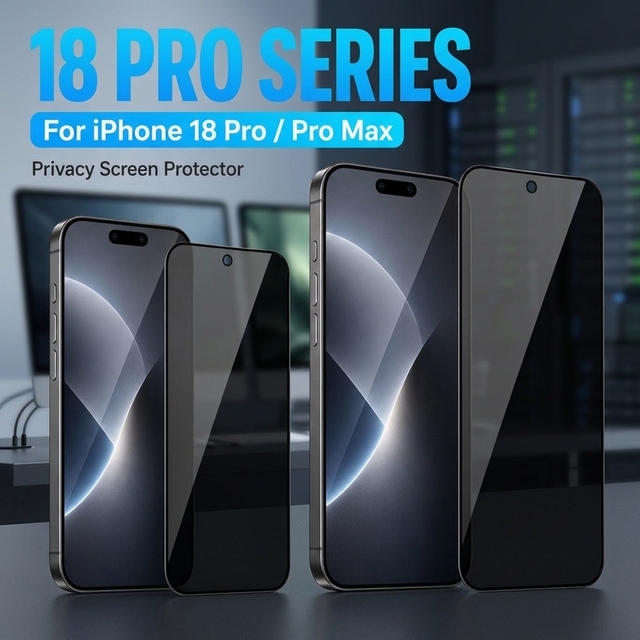 9H Privacy Tempered Glass Screen Protector for iPhone 18 17 16E 14 Plus 15 Pro Max Anti-Spy Protective Film