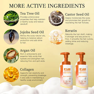 Champú reparador de cabello Antifrizz <span class=keywords><strong>para</strong></span> mujeres, champú de hierbas, queratina, suave, nutre el cuidado del cabello, espuma de burbujas, aceite de argán, juego de champú <span class=keywords><strong>para</strong></span> el cabello - Product Image 6