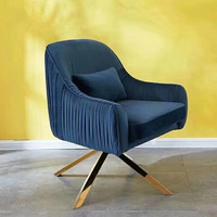 Moderner Samt-Polstersessel Freizeit-Loungesessel Luxus-Sessel für Wohnzimmermöbel
