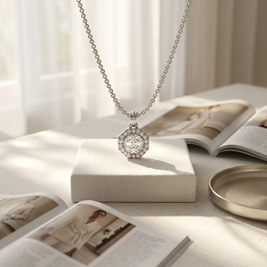 Collier pendentif élégant en or plaqué avec diamant de laboratoire brillant de taille marquise, bijou de luxe tendance, cadeau idéal pour elle - Product Image 3