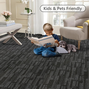 Thảm trải sàn hình vuông dễ lắp đặt tự làm, kích thước 50x50cm, chống trơn trượt, thích hợp cho phòng ngủ, văn phòng, phòng khách, nhà bếp - Product Image 5