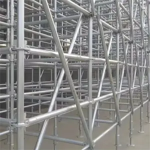 En kaliteli galvanizli iskele çelik boru bina için toptan 1.5 inç galvanizli kaynaklı yuvarlak ERW iskele çelik borular
