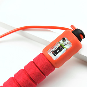 Cuerda para saltar con contador, longitud ajustable, cuerda de algodón con contador para adultos y niños, ejercicio físico, color aleatorio - Product Image 4