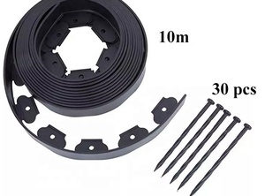 Bordures de jardin en plastique de haute qualité, 2-10M, 30 chevilles de sécurité solides, bordure murale moderne - Product Image 2
