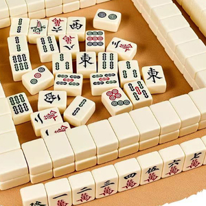 Eccomum Ensemble de Mahjong chinois numéroté, 144 tuiles Ensemble de Mah-Jong Jouet chinois portable - Product Image 6