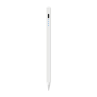 Stylet multifonctionnel à LED en gros, pointe fine, toucher doux, pour tablette, emballage carton, 10 heures d'autonomie, blanc