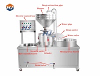 Machine commerciale de fabrication de lait de soja et de tofu, machine de traitement du lait de soja, machine à lait de soja, cœur PLC, puissance 10 kW, utilisation facile