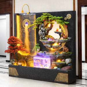 Nouvelle Fontaine Murale Rectangulaire Autoportante avec Écran d'Eau Courante en Fibre de Verre et Aquarium Intégré pour Bureau, Intérieur et Extérieur - Product Image 2