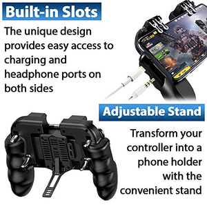 Upgraded Six-finger Wireless 2.4GHz ABS+Metal Black Mobile Gaming <b>Controller</b> H9 Cooling Fan Handbrake <b>Phone</b> Holder 4-6 Hours - Product Image 5