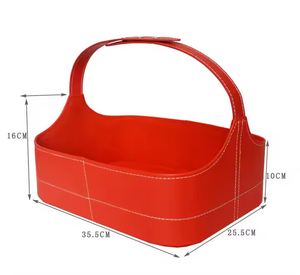 Panier-cadeau personnalisé en cuir végétalien de grande taille pour le stockage du vin rouge, capacité de 6 L, designs personnalisés pour les hôtels, les restaurants, personnalisé - Product Image 5