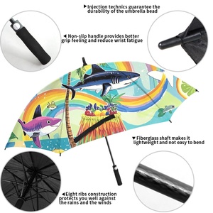 Wholesale Waterproof Straight Style Golf <b>Umbrellas</b> with Customizable Color Auto Open Button for Golf Courses & Summer Promotions - Product Image 2